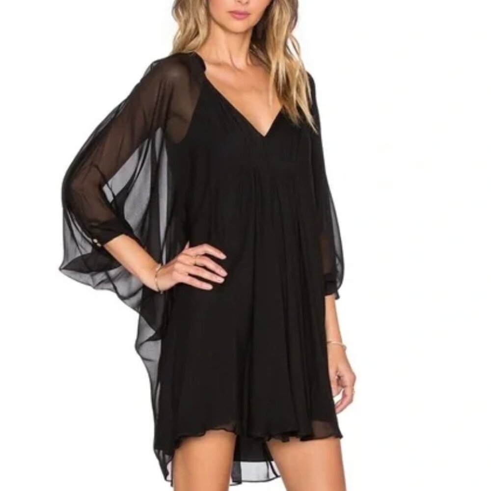 DVF Fleurette Silk Chiffon Kaftan Dress